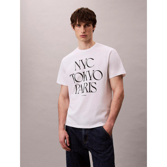 Calvin Klein Ανδρική κοντομάνικη μπλούζα Flagship Cities Graphic Relaxed T-Shirt